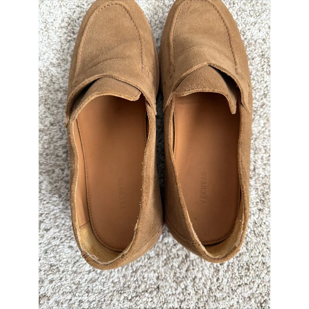 Tecovas The Monterrey Penny In Cork Suede Slip On Loafers Mens Size 8 D